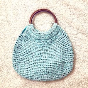 Summer bag with wood handle